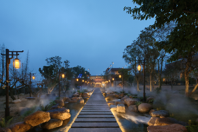 庭院夜景壁纸